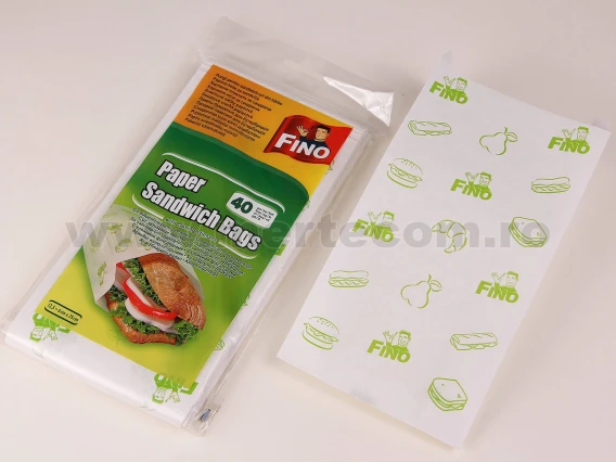 Pungi pentru sandwich-uri din hartie Fino 40buc