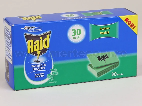 Pastile cu eucalipt anti-tantari Raid 30buc