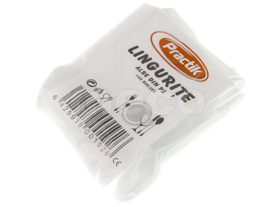 Lingurite plastic de unica folosinta 100 bucati