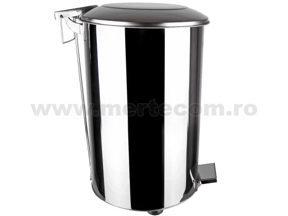Cos gunoi industrial cu pedala si roti 70 L H-63 cm