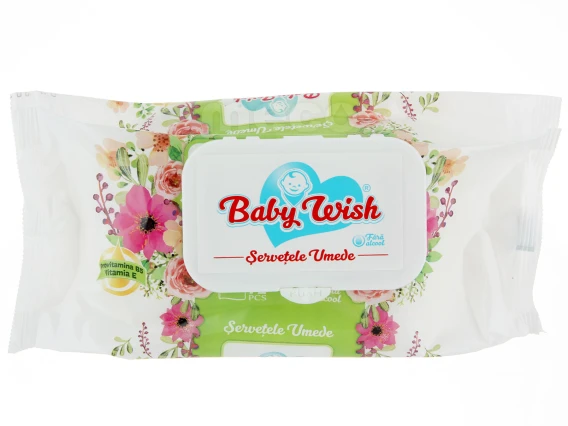 Servetele umede cu capac Baby Wish 72buc