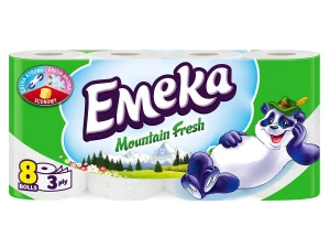 Hartie igienica parfumata Emeka 8role 3straturi (Montain Fresh)
