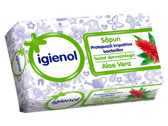 Sapun solid antibacterian Igienol Aloe Vera 90g