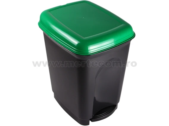 Cos gunoi cu pedala Caro 17 L H-43 cm (Verde)