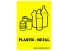 Etichete colectare selectiva 14x10cm A6 (Galben - plastic si metal)