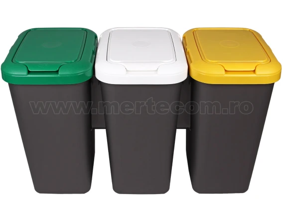 Cos gunoi selectiv Trio 3 x 25 litri H-48 cm