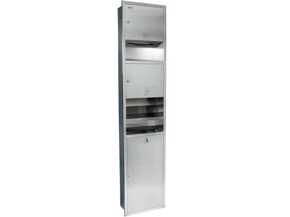 Uscător mâini, dispenser prosoape, coș gunoi Meco HD82 incorporabil
