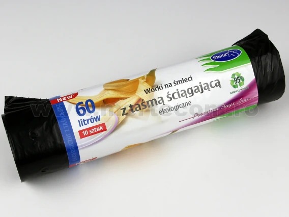 Saci de gunoi cu maner 60L 10buc Stella
