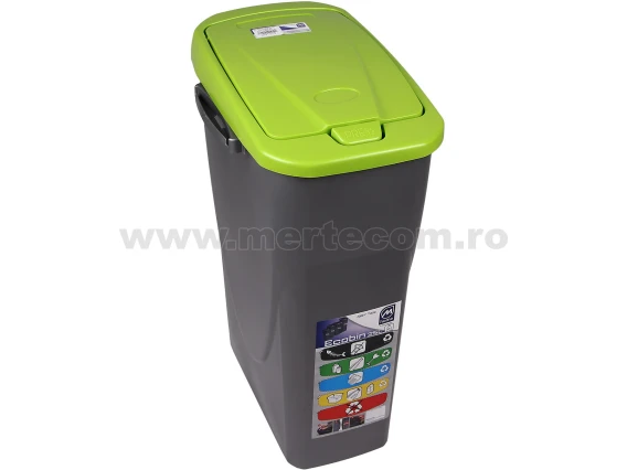 Cos gunoi colectare selectiva Ecobin 25L H-51 cm (Verde)
