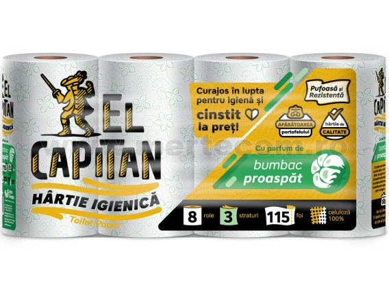 Hartie igienica El Capitan 8role 3straturi