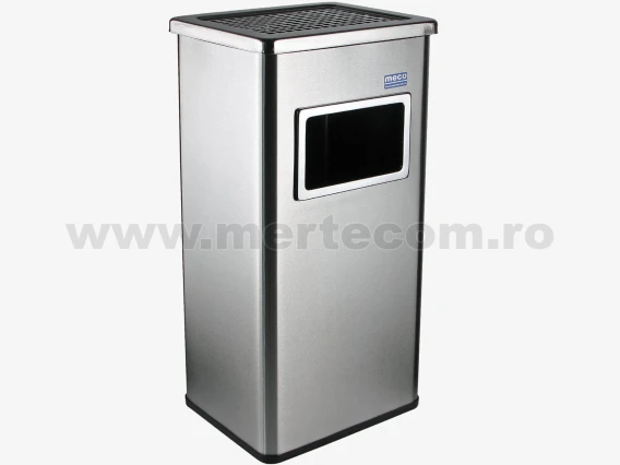 Cos gunoi inox satinat scrumiera Meco H-61 cm