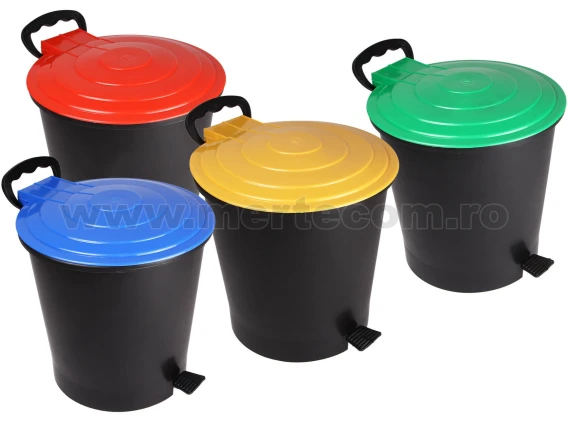 Cos gunoi colectare selectiva Ergo 10 litri cu pedala H-30 cm