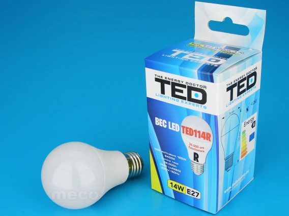 Bec led Ted114R E27 lumina rece 6400k 14W