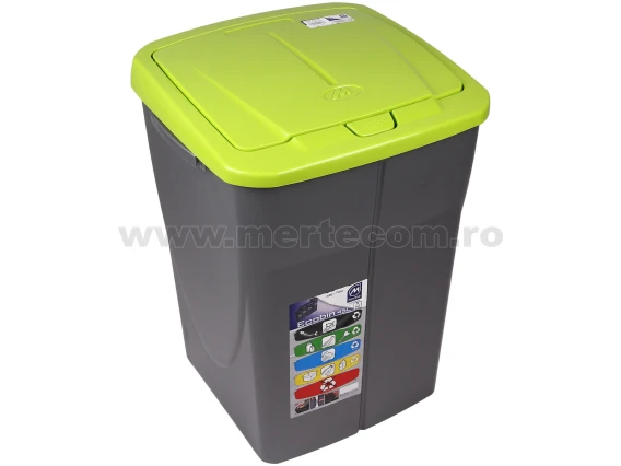 Cos gunoi colectare selectiva Ecobin 45L H-51 cm (Verde)