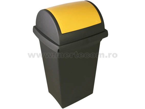 Cos gunoi colectare selectiva Tata 50L H-76 cm (Galben)