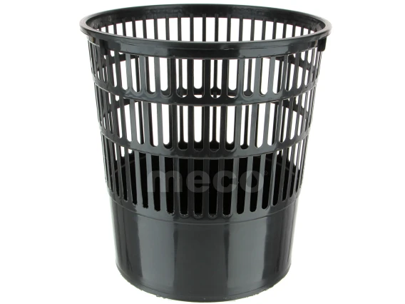Cos birou perforat negru 16 litri