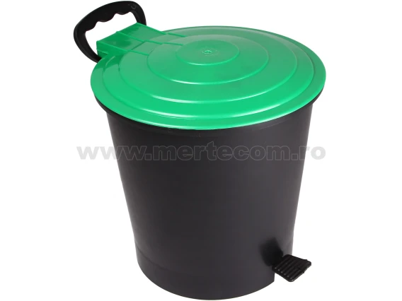 Cos gunoi colectare selectiva Ergo 10L cu pedala H-30 cm (Verde)