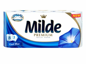 Hartie igienica Milde parfumata alba 8role 3straturi (Cool Blue)