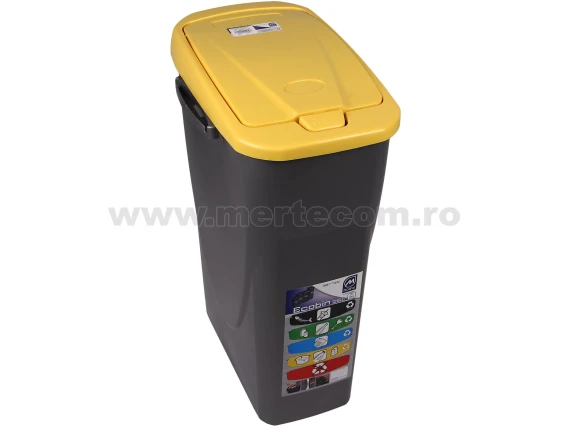 Cos gunoi colectare selectiva Ecobin 25L H-51 cm (Galben)