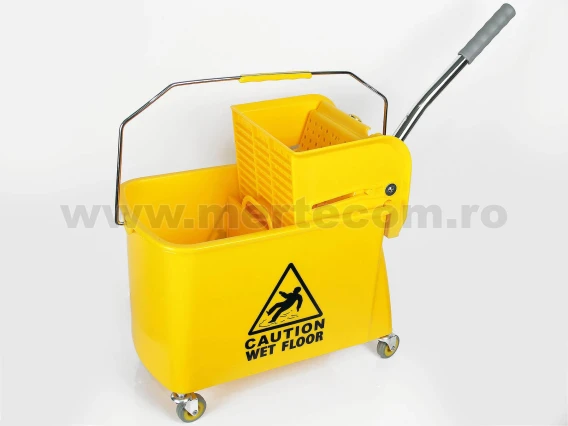 Carucior curatenie storcator profesional, separator si roti cauciuc Meco 20L