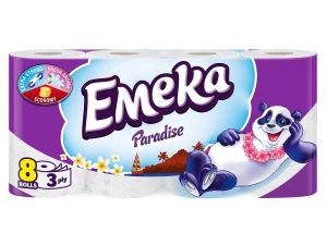 Hartie igienica parfumata Emeka 8role 3straturi (Paradise)
