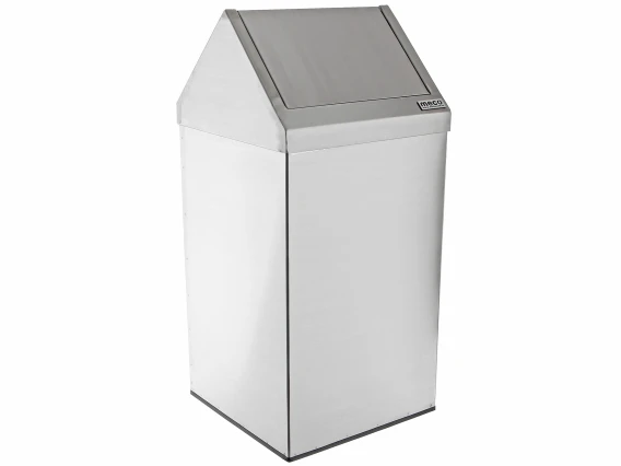 Cos gunoi patrat inox satinat push-bin Meco 45litri 29cm H 63cm