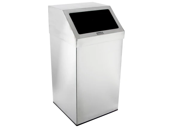 Cos gunoi inox satinat perete Meco 80 litri 36cm H-74cm