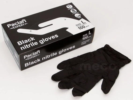 Manusi menaj negre fara talc Paclan 100buc (Small-S)