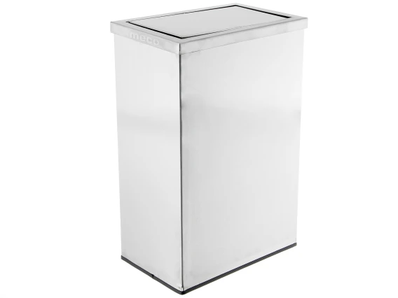 Cos gunoi inox satinat capac batant Meco 32litri 33x21 H-50cm