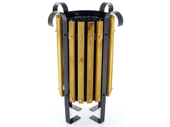 Cos gunoi exterior metal-lemn Meco H-70cm