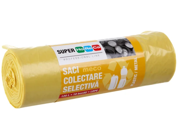 Saci colectare selectiva 120L/10bucati galben