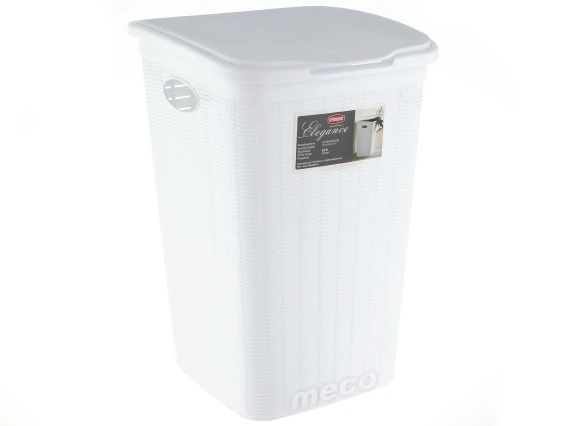 Cos baie Elegance Alb 50 litri H 55cm
