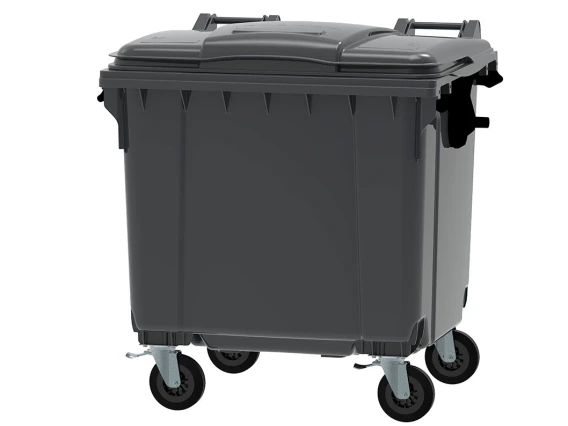 Container plastic negru colectare selectiva 1100 litri