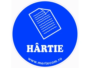 Etichete rotunde pt cosuri colectare selectiva 19cm (Albastru - hartie)