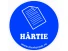 Etichete rotunde pt cosuri colectare selectiva 19cm (Albastru - hartie)