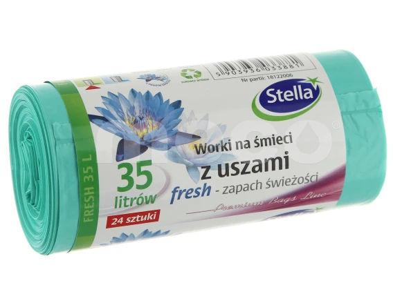 Saci menajeri fresh cu urechi Stella 35 litri 24 bucati