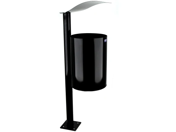 Cos gunoi stradal negru Meco 28litri 35x100cm