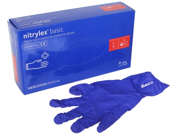 Manusi din nitril fara pudra 100buc (Large-L)