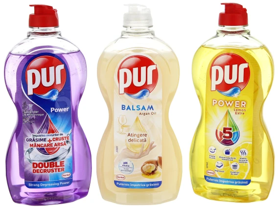 Detergent lichid pentru vase Pur 450 ml (Grapefruit)