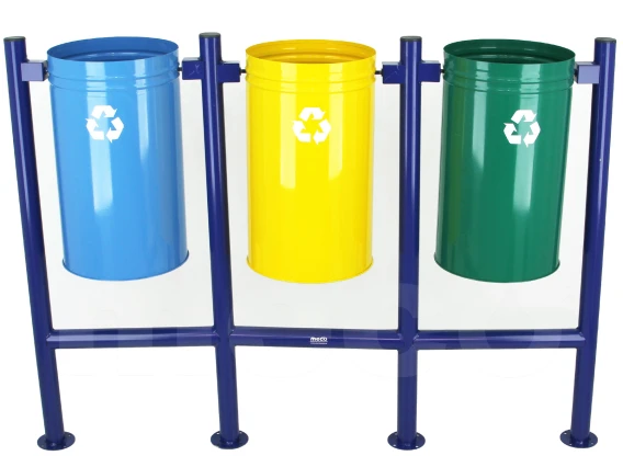 Cos colectare selectiva Meco 3x35litri 136x29x101cm