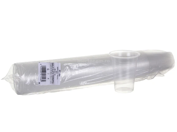 Pahare plastic transparente 200ml 100bucati