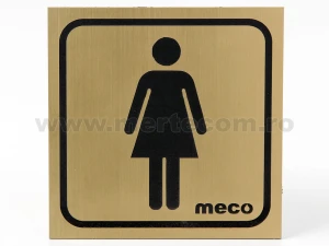Semn indicator toaleta femei (Auriu)