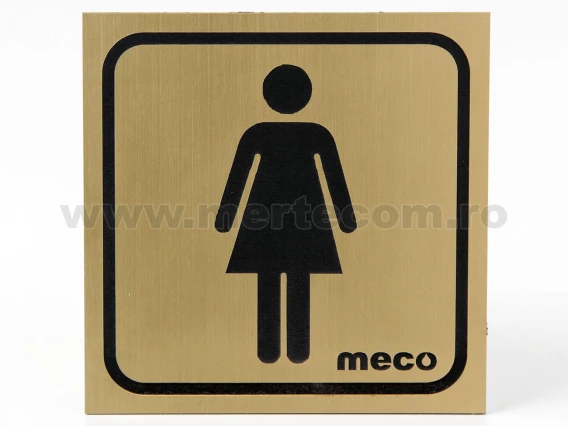 Semn indicator toaleta femei (Auriu)