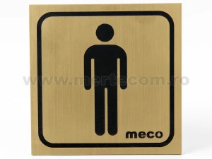 Semn indicator toaleta barbati (Auriu)