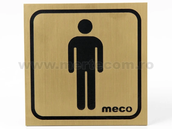 Semn indicator toaleta barbati (Auriu)