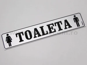 Semn indicator toaleta (Argintiu)