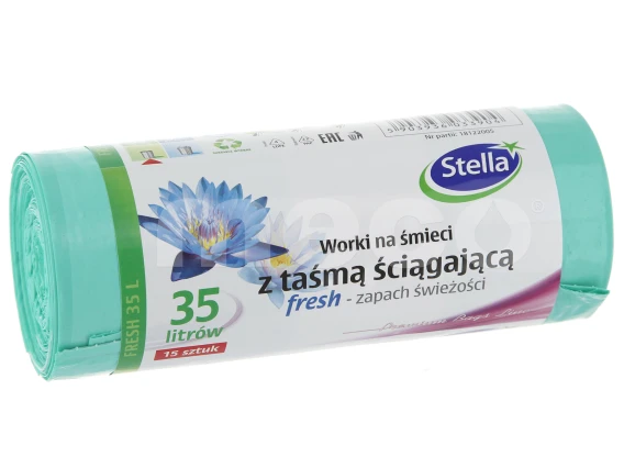Saci menajeri fresh cu snur Stella 35 litri 15 bucati