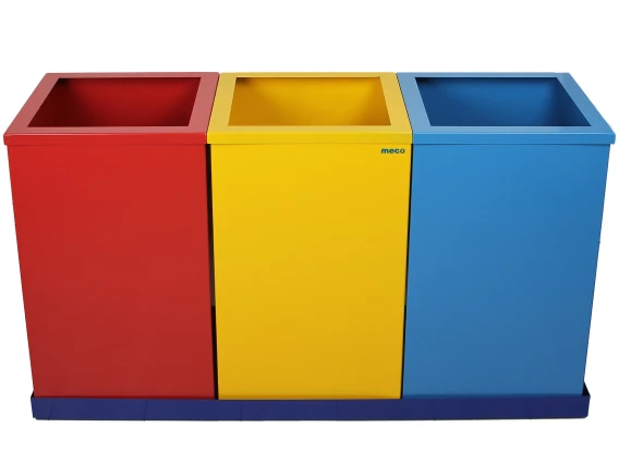 Cos colectare selectiva vopsit total Meco 3x80litri H-63cm RGA