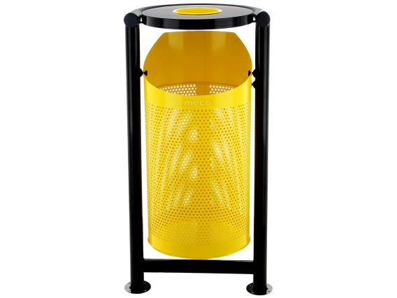 Cos gunoi scrumiera negru-galben Meco 70litri H-100cm