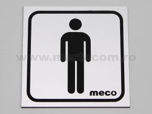 Semn indicator toaleta barbati (Argintiu)